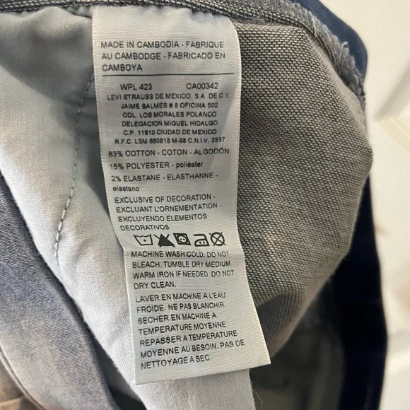 Signature by Levi Strauss Lounge Stretch Jean Shorts Casual Style Size 10/30W - Picture 8 of 10